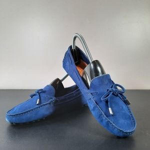 Mercanti Florentini Sz 7.5 Mf-3200 Blue Women's Driving Moc Loafers Shoes